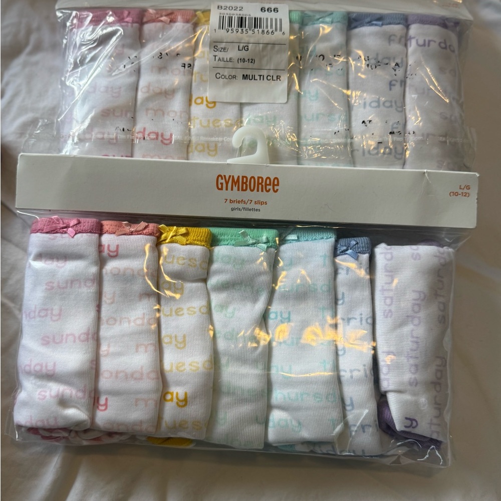 2 packs Gymboree Multicolor Days of the Week girls briefs (14 total)